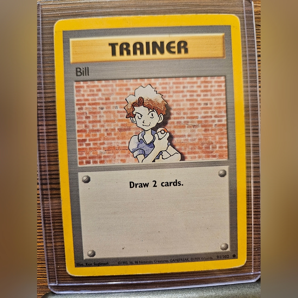 Pokemon Trainer Card - Bill 91/102 Base Set
